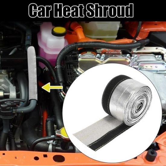 Car Fuel Lines Heat Shroud 3/8" ID 10ft Aluminized Sleeving ulated Shield