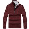 Dicker Fleecepullover für Herren, halber Reißverschluss, Rollkragenpullover, warmer Pullover, hochwertige, schlanke Wollpullover für den Frühling