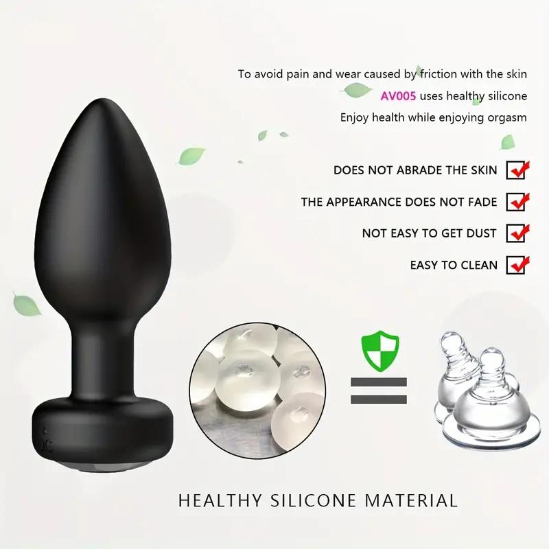 Anal Plug Sex Toys 10 Frequency Vibrator Anal Toys Butt Plug Training Kit with Remote Control Prostate Massager for Adult 18