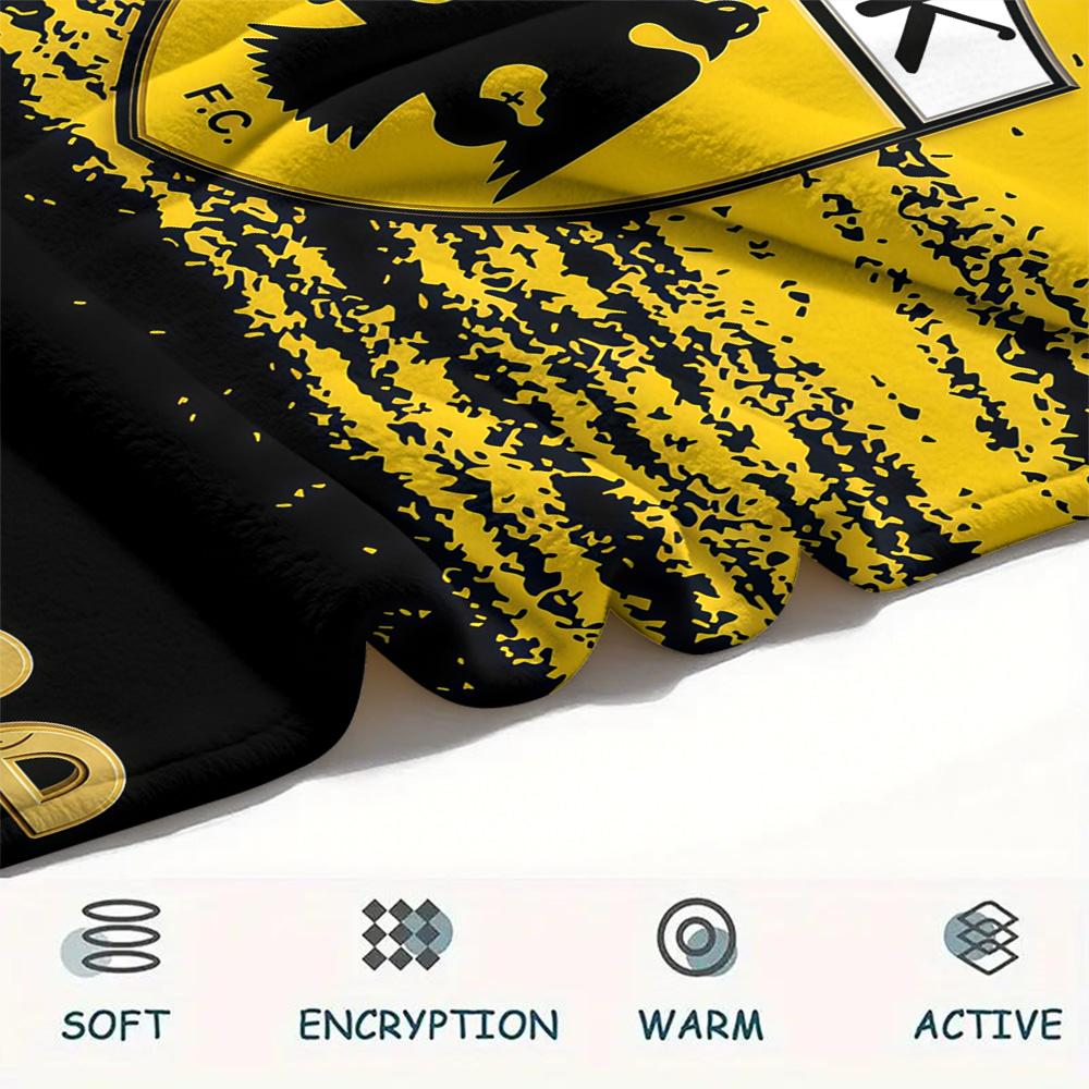 1PC Custom Name AEK F.C. Patterned Flannel Blanket Suitable For All Seasons for Home Decor Warmth and Comfort Gifts Holiday Present -HE13