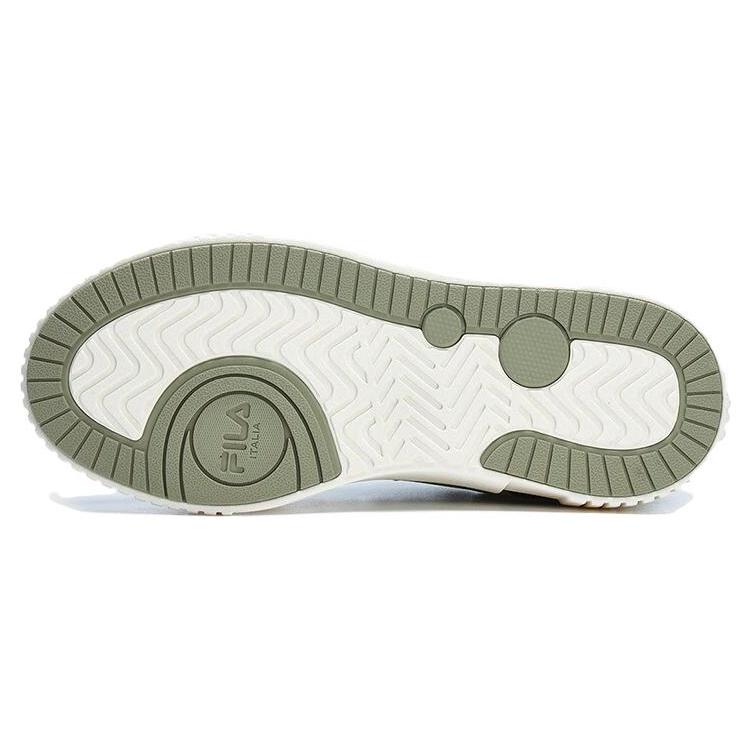 Fila BLOCKS Wear Resistant Lightweight Low Top Skateboard Shoes Men's White Green (Unisex) Skate Shoes F12M312209FSF