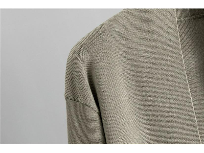 Spring & Autumn Knitted Suit: Sleeveless Vest, Cardigan, and Pants Set.