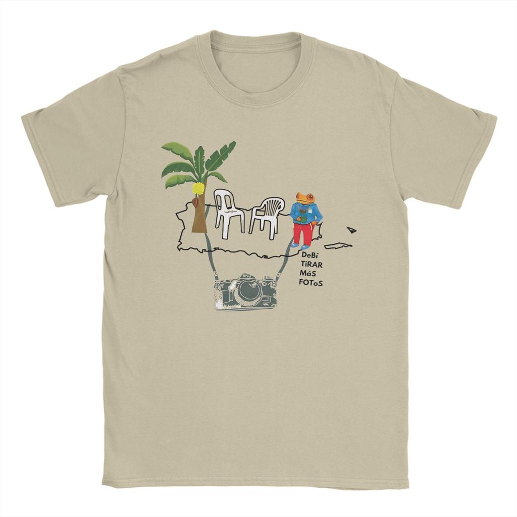 Funny Bad Bunny Debi Tirar Mas Fotos TShirts for Men Crewneck Cotton T Shirt Short Sleeve Tees Summer Clothing