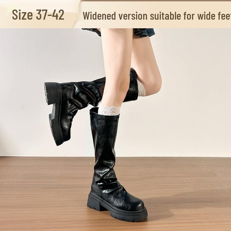 Plus Size Women's Thigh High Chunky Heel Elastic Boots - Autumn/Winter 2025 Collection