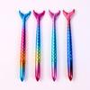 1/4 PCS Creative Blue Ballpoint Pen Mermaid Tail Neutral Pen Colorful Gift Pen
