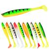 10PCS 12cm 9g Soft Tail Lure for Sea Fishing Artificial Bait Shrimp Oil Lure T Tail Design Fishing Lures for Sea