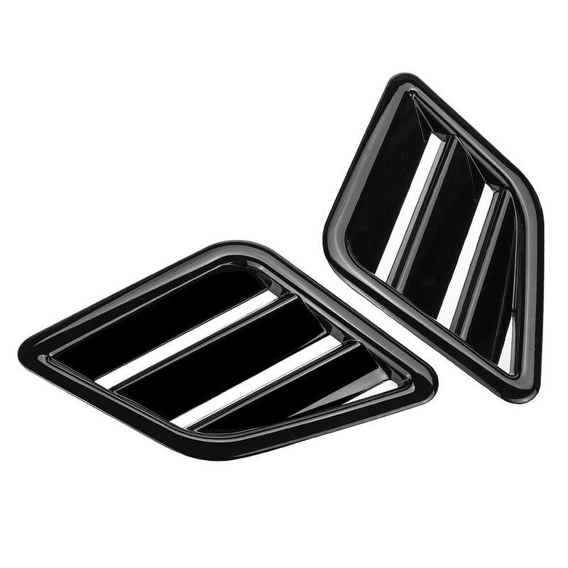 2X Engine Hood Vent For Renault Megane 3 RS Clio MK4 2010-2016 Louvers Air Scoop Bonnet Vent Cover Air Intake Cover Glossy Black