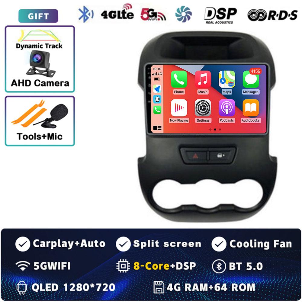 Android 14 Carplay Car Radio For Ford RANGER F-250 2011 - 2014 Multimedia Video Player Navigation GPS Stereo 2Din DVD Head Unit