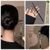 Retro Butterfly Hair Clips Chinese Style Calligraphy Butterfly Tassel Hairpin Women Wood Hair Sticks Chopstick Shaped Hairpin