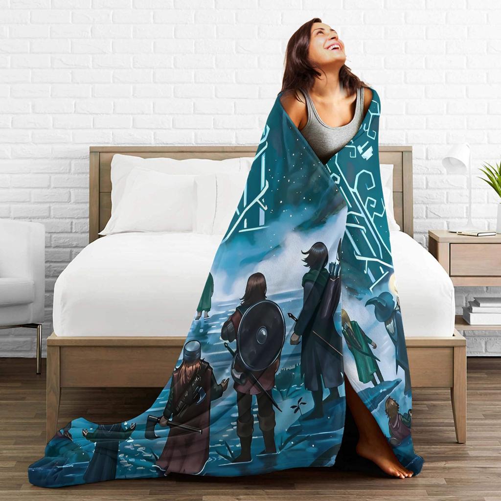 L-Lords Of The R-Rings Blanket Airplane Travel Flannel Throw Blanket For Couch Chair Sofa Bed Quality Bedspread