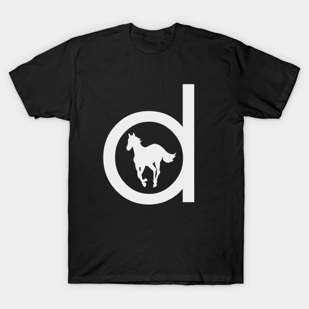

Men Black Print T-shirt Deftones White Pony White No-Cut Transfer Paper Print Cotton Tshirt 2XL чорний
