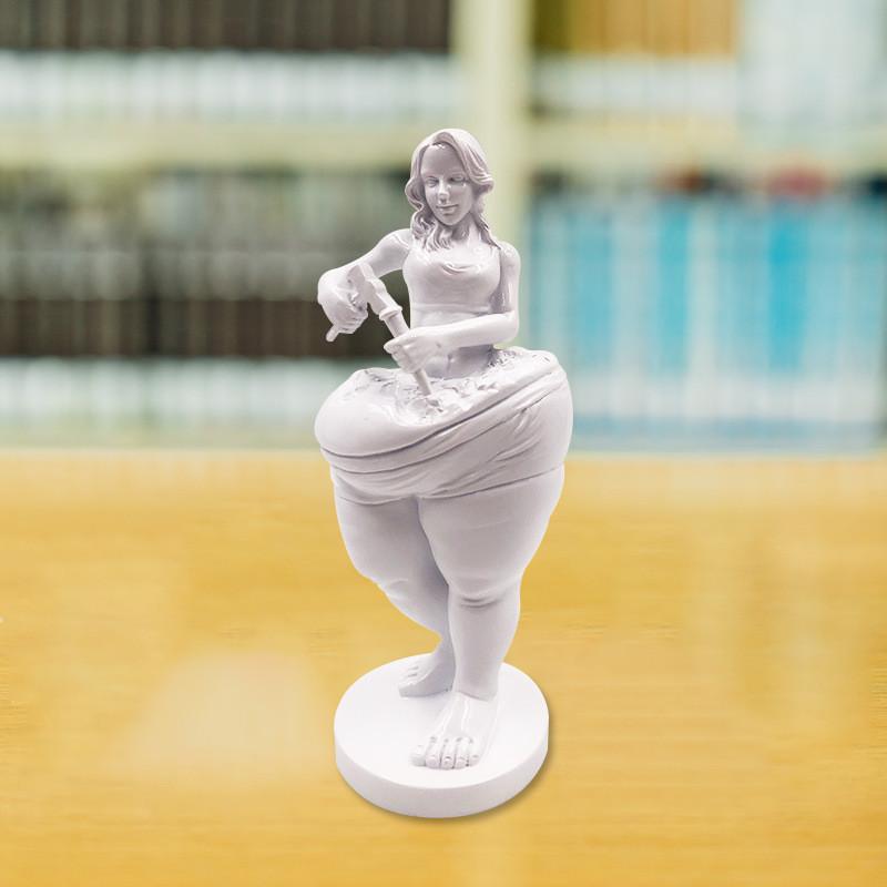 Modern Minimalist Resin Sculpture Plump Woman Goddess For Beauty Salons