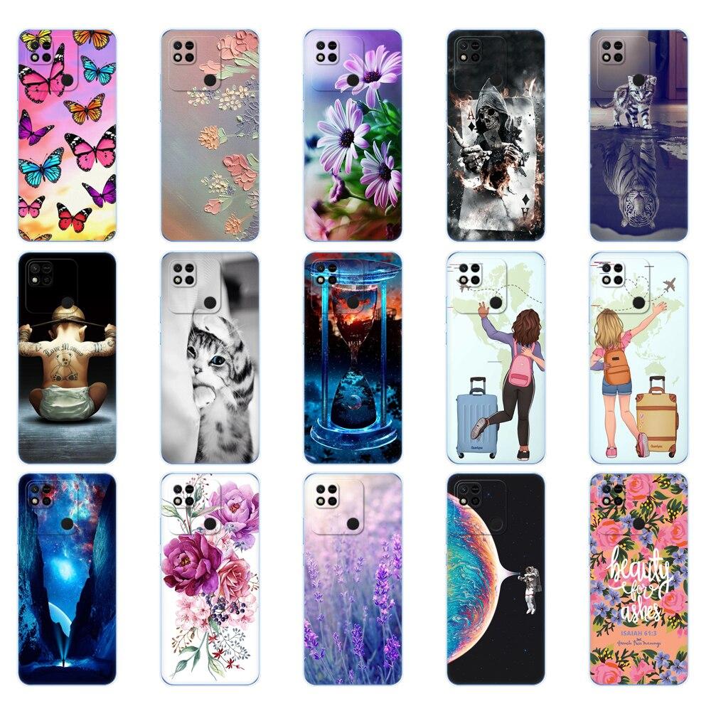For Redmi 10A Case Back Cover For Xiaomi Redmi 10A Phone Case Redmi10A Bag Tpu Soft Silicon Protective Bumper Etui Funda Coque
