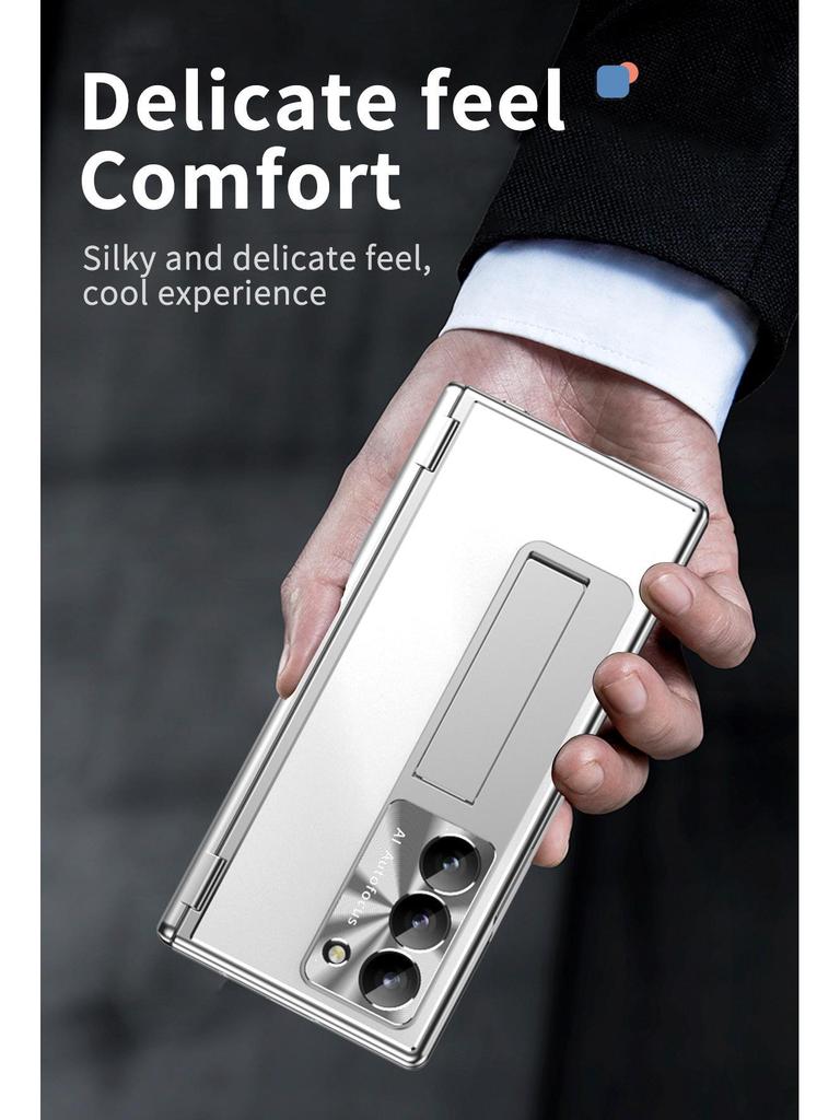 Samsung Z Fold7/6 Aluminum Alloy Phone Case with Dual Hinge Pen Slot