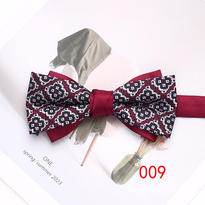 Rael Striped Bow Tie Plaid Polyester Bow Tie Men'S Casual Shirt Accessories Bow Tie