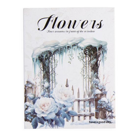 

30 шт. наклейки с цветами, серия четырех сезонов, водонепроницаемые эстетические наклейки для девочек-подростков, сделай сам, ноутбук, телефон, скейтборд, наклейка для скрапбукинга синий