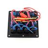 Gang Circuit LED Car Marine Waterproof 5 Pin Boat Rocker Switch Panel with Fuse Dual USB Slot + Power Socket Breaker Voltmeter