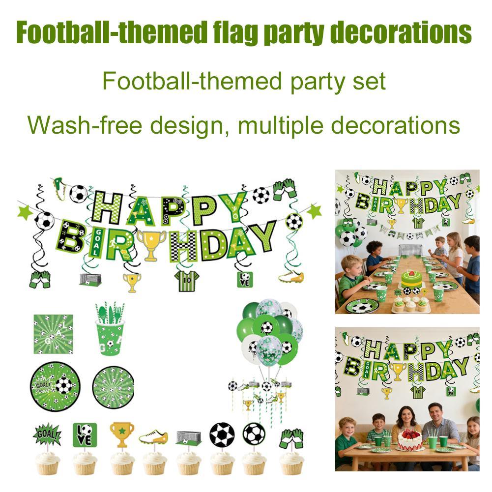 Soccer Sports Party Banners Theme Party Hanging Decorations Paper Garland For Teens Birthday Football Party Home Classroom Decor