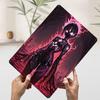 Eerie Anime Girl In Fiery Landscape Printed Poster Customized Wall Art Retro Vintage Metal Tin Signs for Living Room Decoration