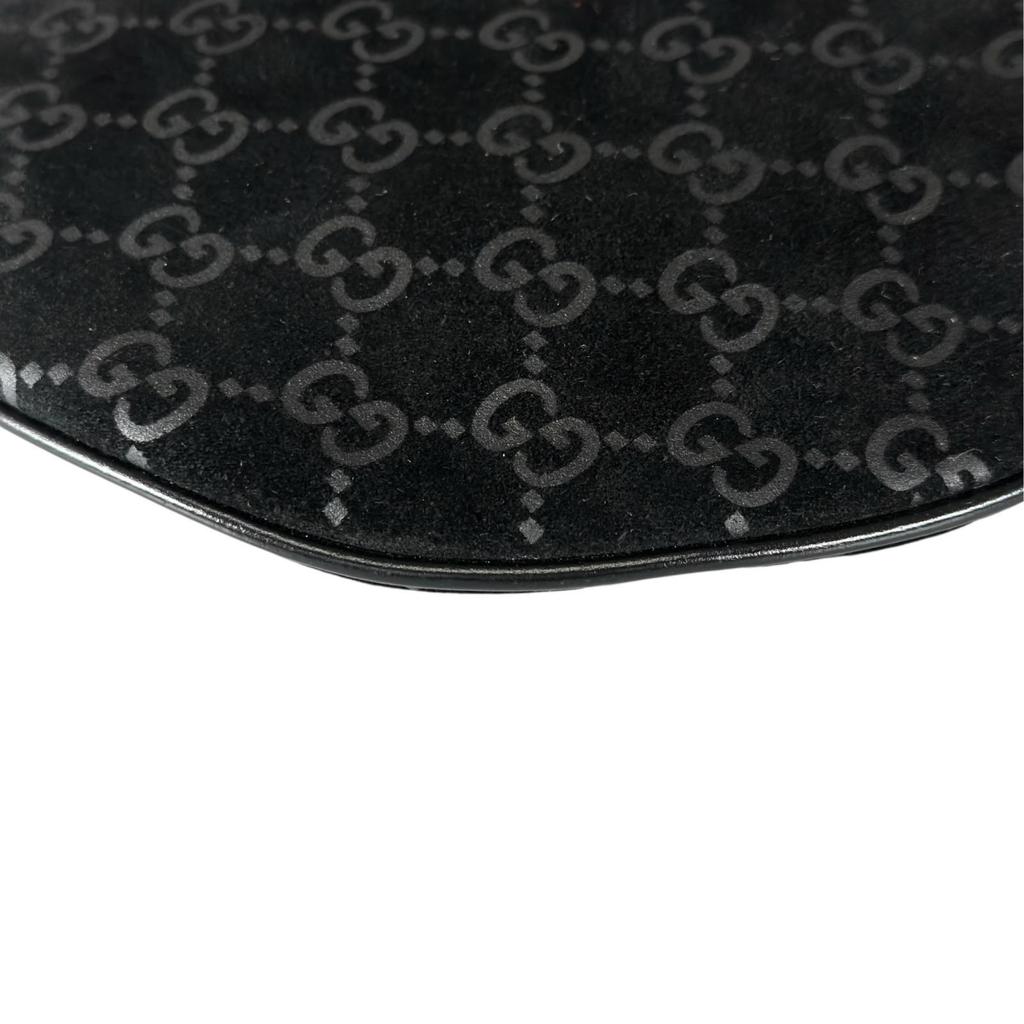 Gucci Shoulder Bag Black Women GG Pattern Used