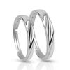 Korean Style Love Knot Adjustable Silver Couple Rings - Women's Wedding Bands & Valentine's Day Gifts