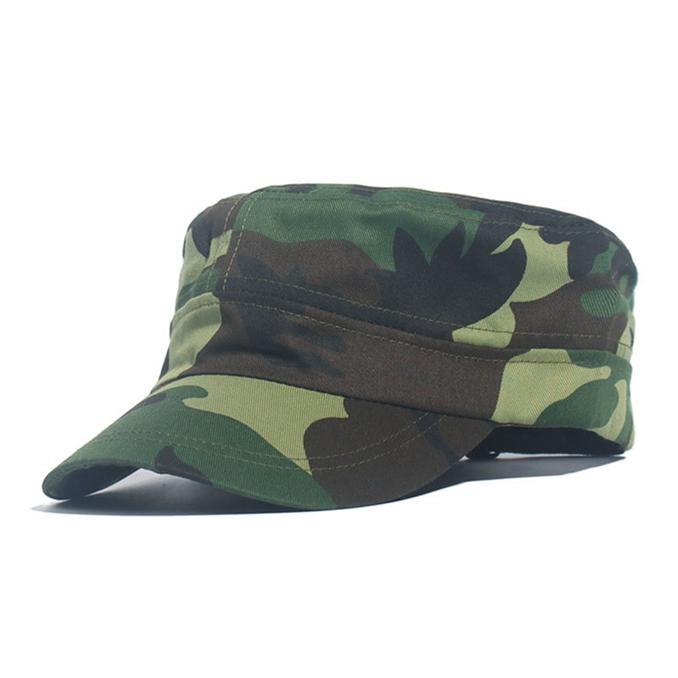 Outdoor Couple Camouflage Flat-Top Duck Tongue Cap Outdoor Sports Students Training Military Cap