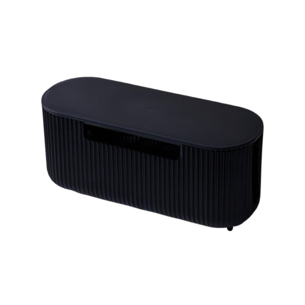 Multi-Functional Power Strip Storage Box With Lid Wire Management Case Household Black PP Lid