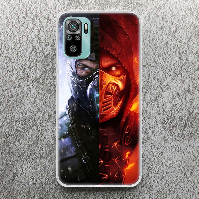 Mortal Kombat Phone Case For Xiaomi Redmi Note 14 13 12S 12 10 10S 11 11S 11E Pro Plus 11T 14Pro Soft Silicone Shell Note 13 12S