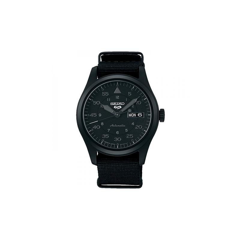 

SEIKO 100 meters waterproof, simple and fashionable, Automatic, nylon strap, , men s watch, black dial SBSA167 чорний