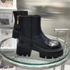 2024 Neue Schuhe Damen Knöchel Damenstiefel Plateau Moderne Stiefel Damen Nähen Runde Zehe Reißverschluss hinten Quadratischer Absatz Schuhe Damen Zapatos