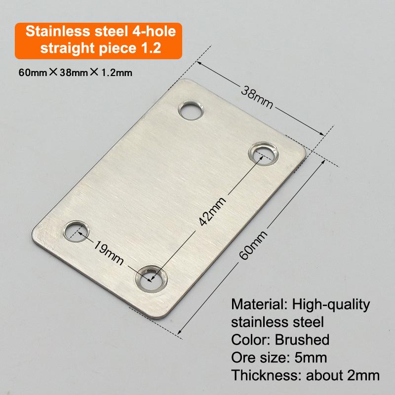 10 Stück Gerader Vierloch-Winkelverbinder Edelstahl Rechtwinkelverbinder Möbelbefestigungen Holzregale Schränke