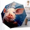 1 pièce Chapeau Cochonnet Parapluie Pliant à Ouverture/Fermeture Automatique à la Mode avec 8 Baleines, Coupe-Vent Portable, Usage Quotidien210