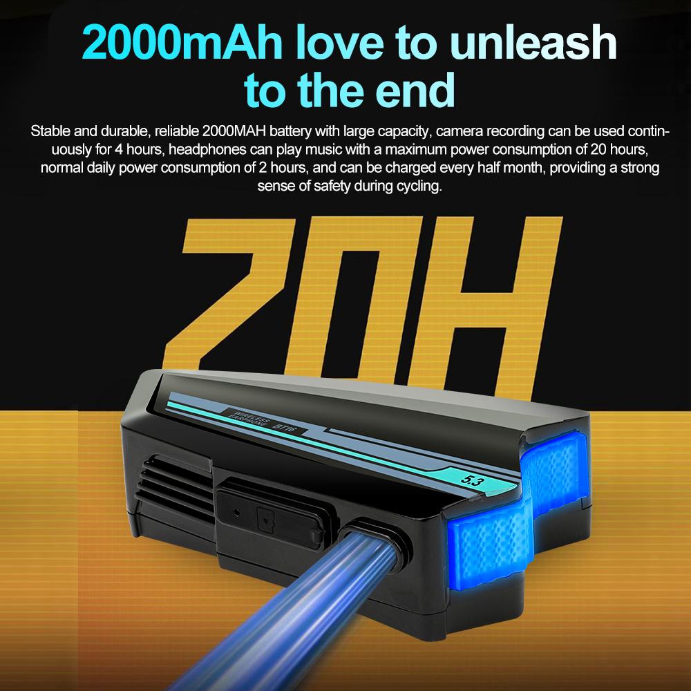 Motorcycle Helmet Camera 1080P HD Video Recorder with 64G TF Card Bluetooth Helmet Headphones Dashcam Waterproof Motorcycle Earphone Video Dash Camera