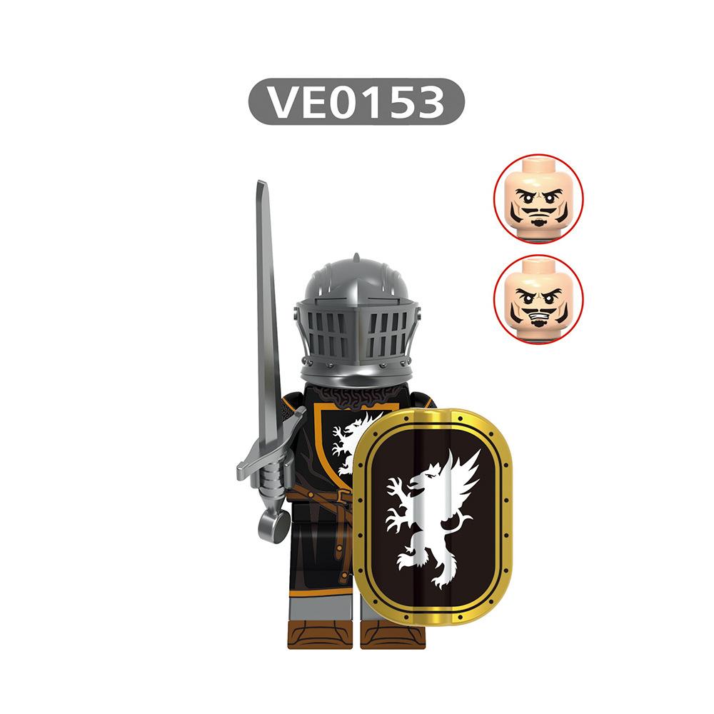 Medieval series soldier puzzle building block toy figurine-V1007