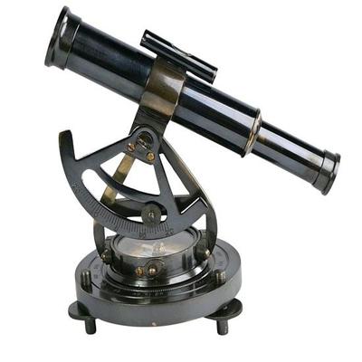Brass Alidade Telescope with Compass Nautical Maritime Decor