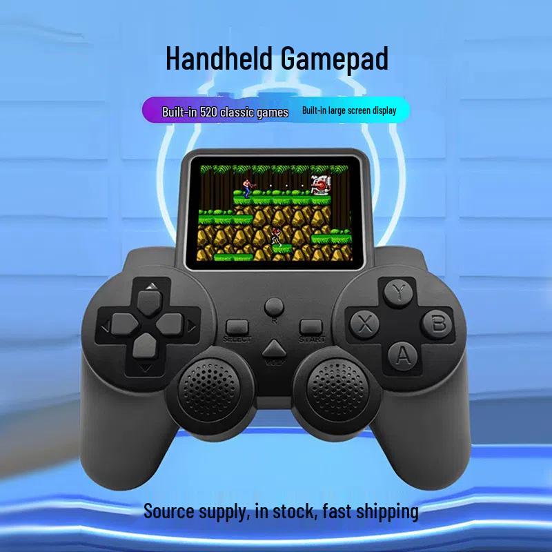 Cross S10 Overlord Retro Game Console: Portable Mini with 520 Classic Single & Double Player Adventures.