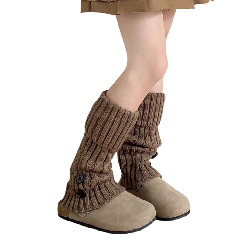 Autumn Winter Socks Leg Warmer Stockings Socks for Girls 2-13 Years Knitted Leg Cover Crochet Long Stockings Socks