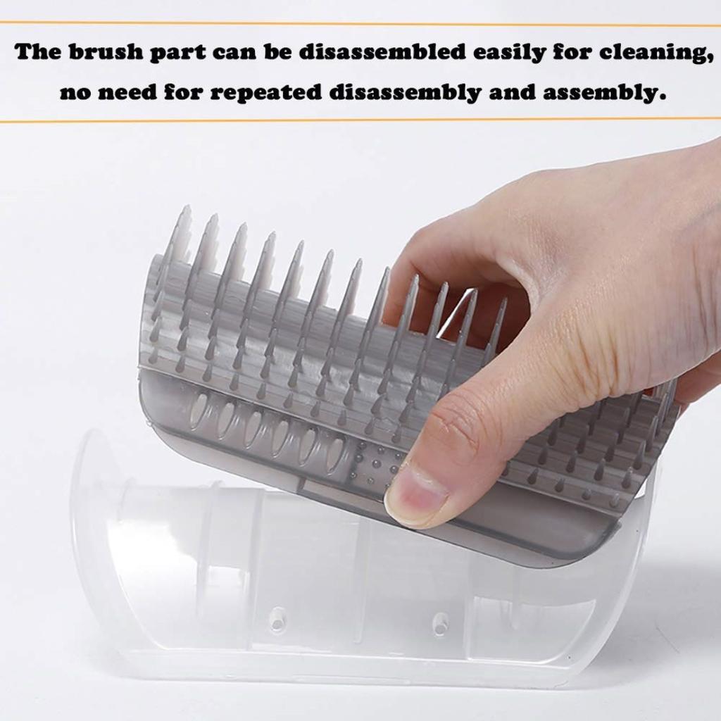Cat Brush Comb Cat Toy with Catnip Cat Wall Brush Corner Cat Scratcher Massage Self Groomer Comb Pet Brush Corner Cat Scrubber