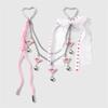 Cute Sweet Ribbon Bow Star Heart Diy Backpack Decoration Chain Charm Lanyard Girly Love Buckle Keychain Pendant Ornaments Gifts