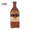 Christmas Dinner Party Favors Wine Bottle Cover, Holiday Knitted Champagne Bag, Snowman Santa Sweater Claus Elk for New Year Decoration Festive Table