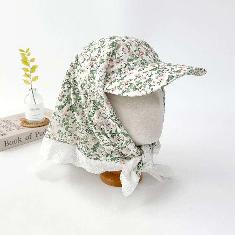 Women's Flower Kerchief Baseball Cap SS Hat