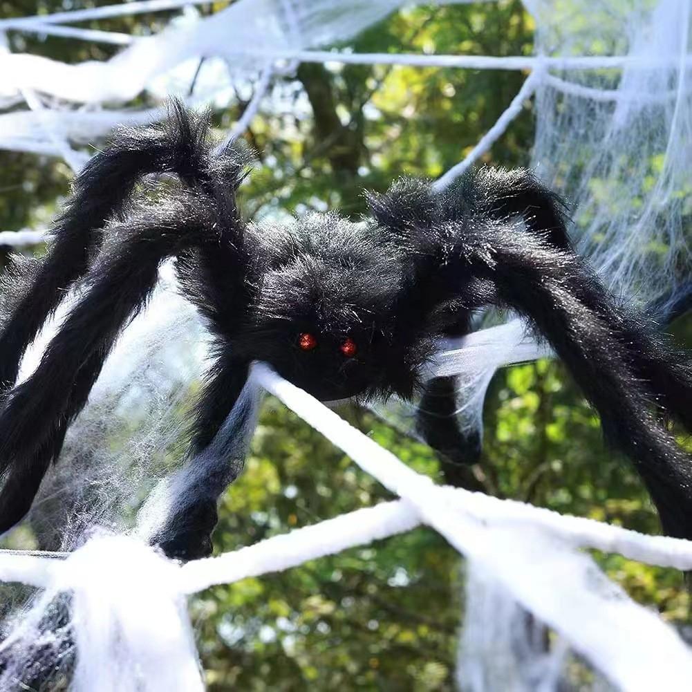 

Plush Black Spider Halloween Prop: Haunted House Decor 30 cm