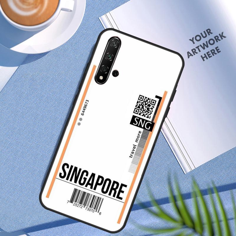 Fly Ticket Air Tickets Travel For Huawei Nova Y90 Y60 Y70 Y91 Y61 Y72 Y73 3i 7i 8i 11 12i 9 10 SE P20 P30 Pro P40 Lite Case