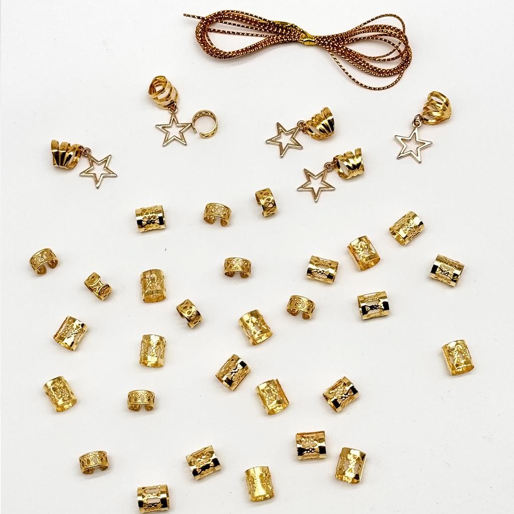 Pieces European and American TEUMSHEIN Popular DIY Wig Dreadlocks Accessories Silver Hollow Braids Hair Buckle