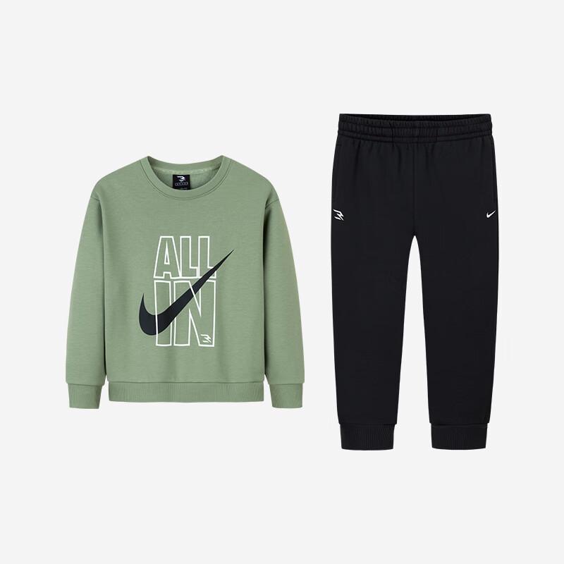 Nike Kids' Fleece-Lined Long-Sleeve Tee & Sweatpants 2-Piece Set