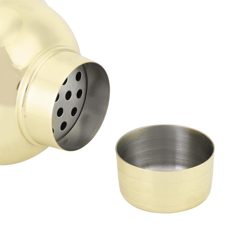 Elegant Manual Shaking Stainless Steel Cocktail Shaker Bar Tool Supplies Accessories