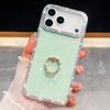 Star Transparent Glitter Powder Suitable for IPhone17Air Phone Case Apple 16 Ring Bracket 15 Diamond Mounted Anti Fall Cover