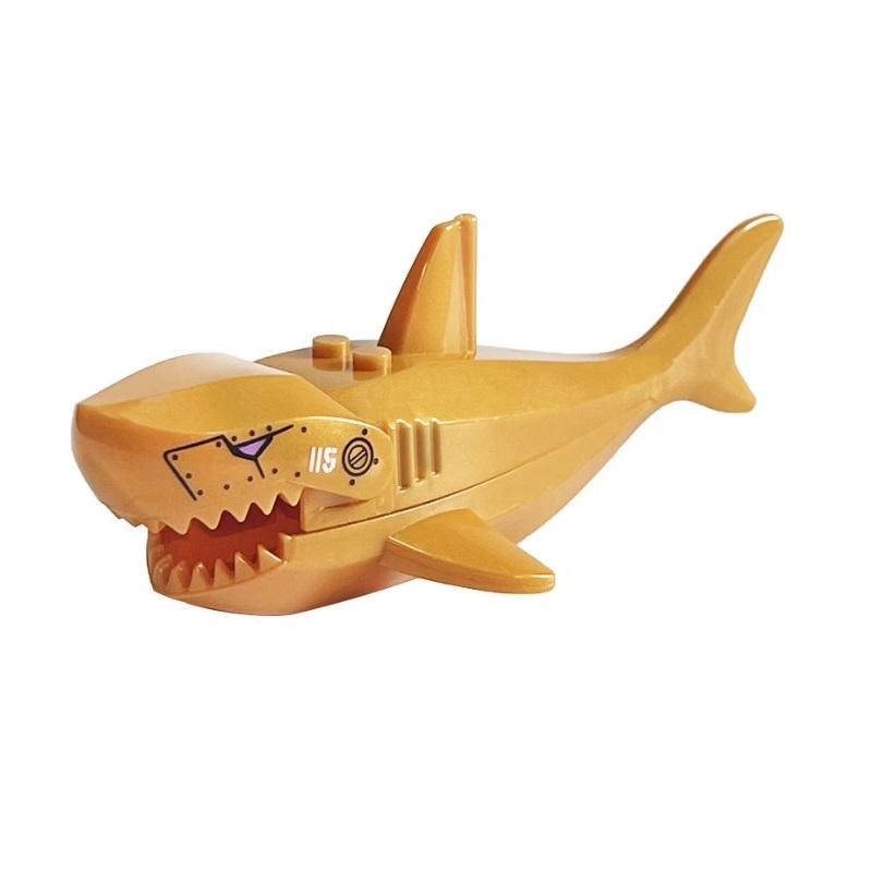 Sea World Animal Blue Shark Whale Sharks Model Blocks Toy For Children Mini Animals Figures Education Toys Compatible Building