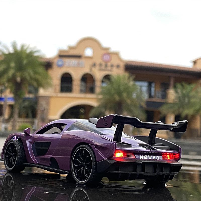 1/32 McLaren Senna Alloy Sports Car Model Diecast Metal Toy Vehicles Car Model Simulation Sound and Light Collection Kids Gifts