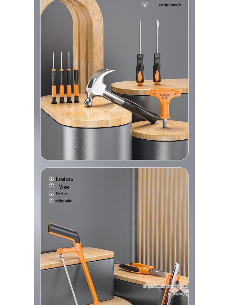 Household Auto Repair Tool Set: Car-Mounted Hardware Toolbox